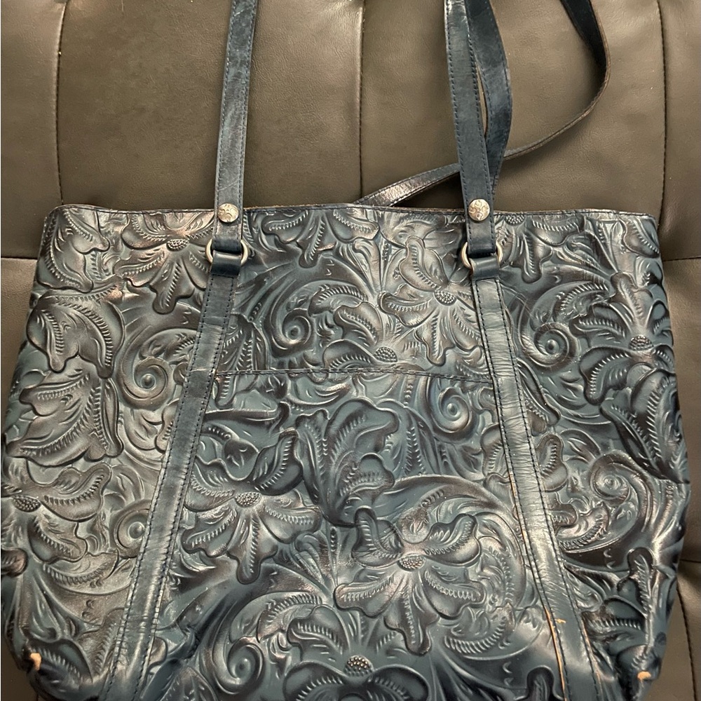 Patricia Nash Blue Paisley Tote Bag